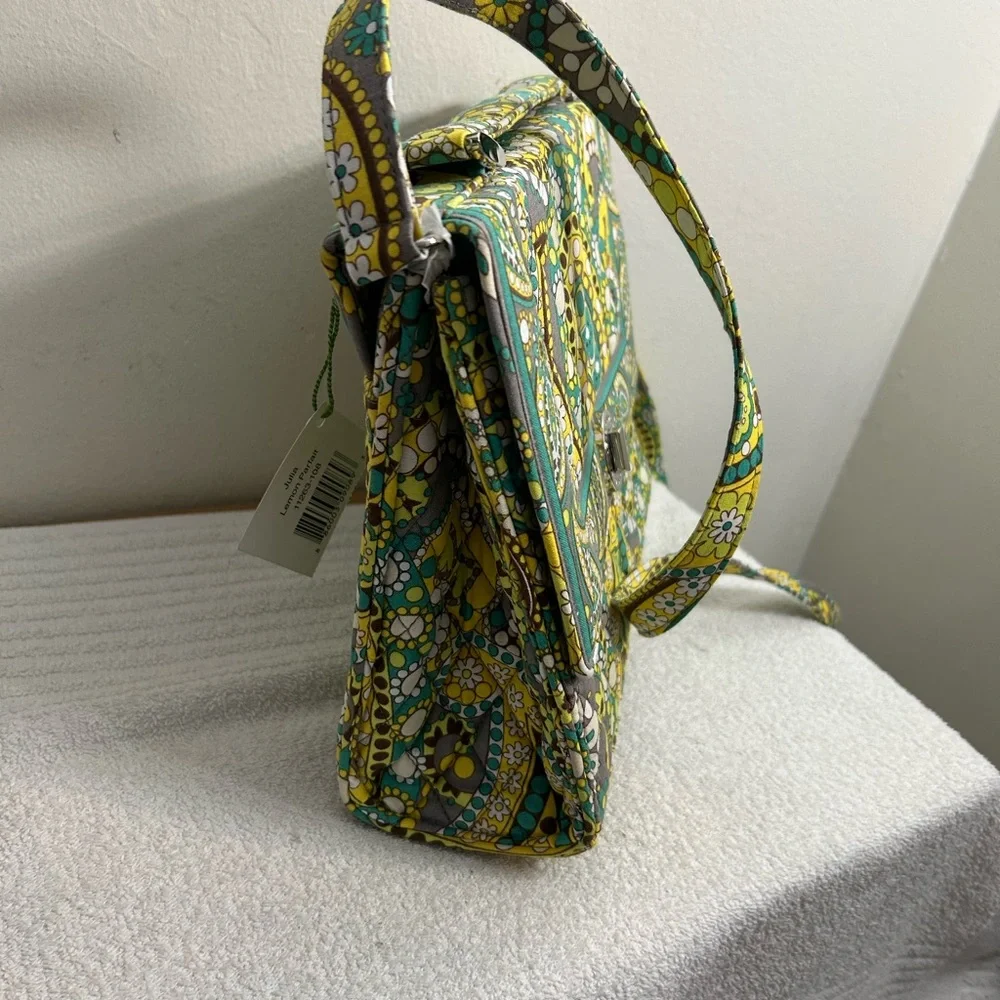 Vera Bradley Green Yellow Paisley Crossbody Bag